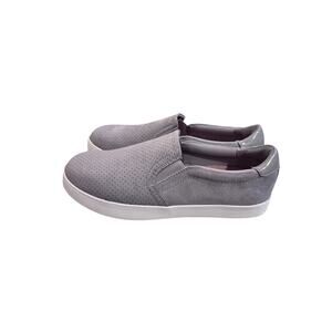 Dr. Scholl’s Women’s Slip-On Sneakers Gray Perforated Comfort Shoes Size 8.5W